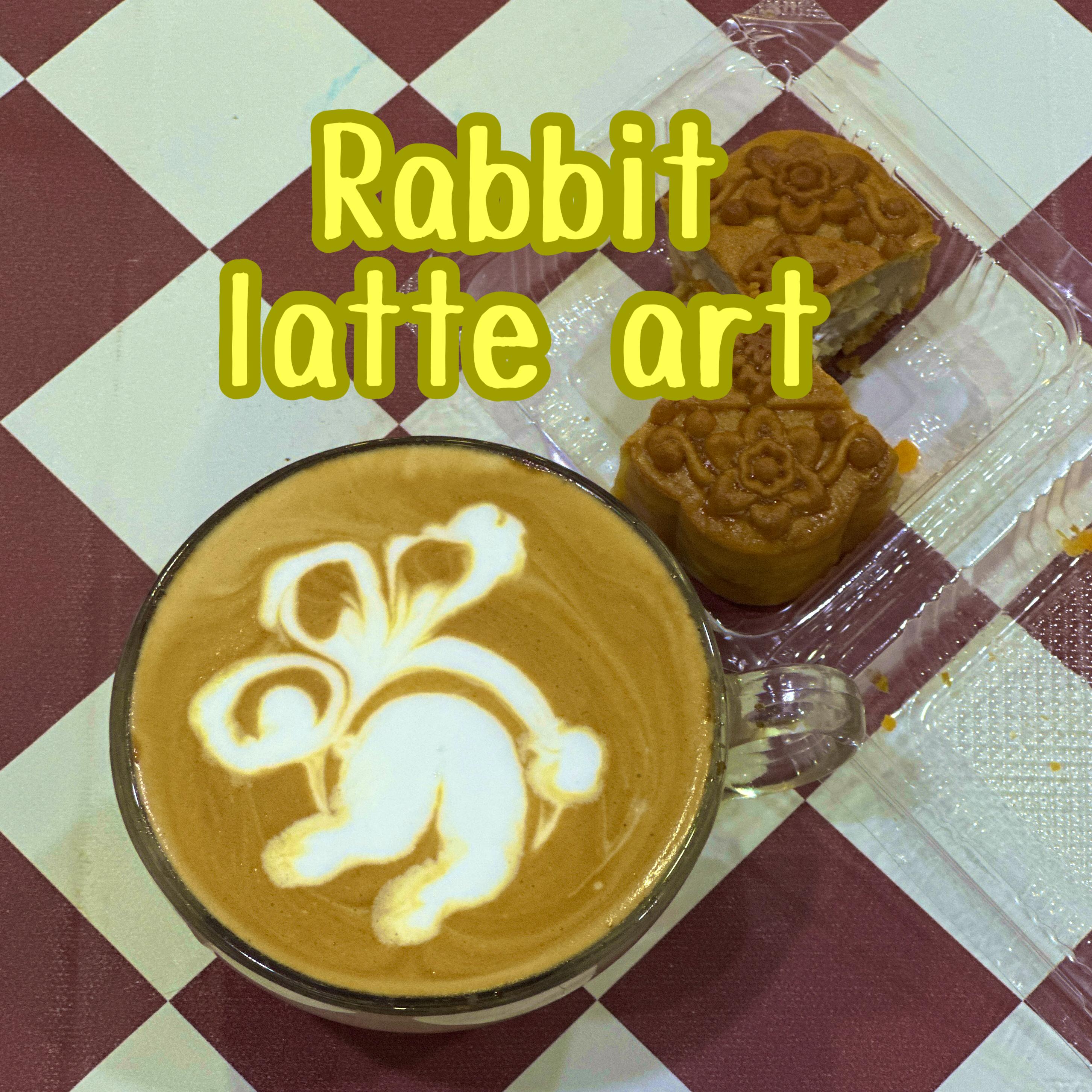 Rabbit latte art - Lefty Coffee